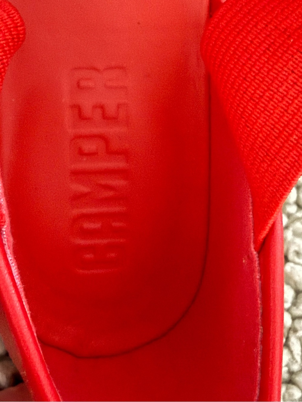 Camper ‘Right’ Red Leather Strappy Sandal Flats - Picture 7 of 10